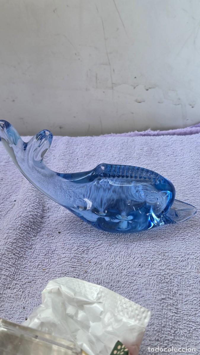 Vintage: figura de pezen cristal murano
