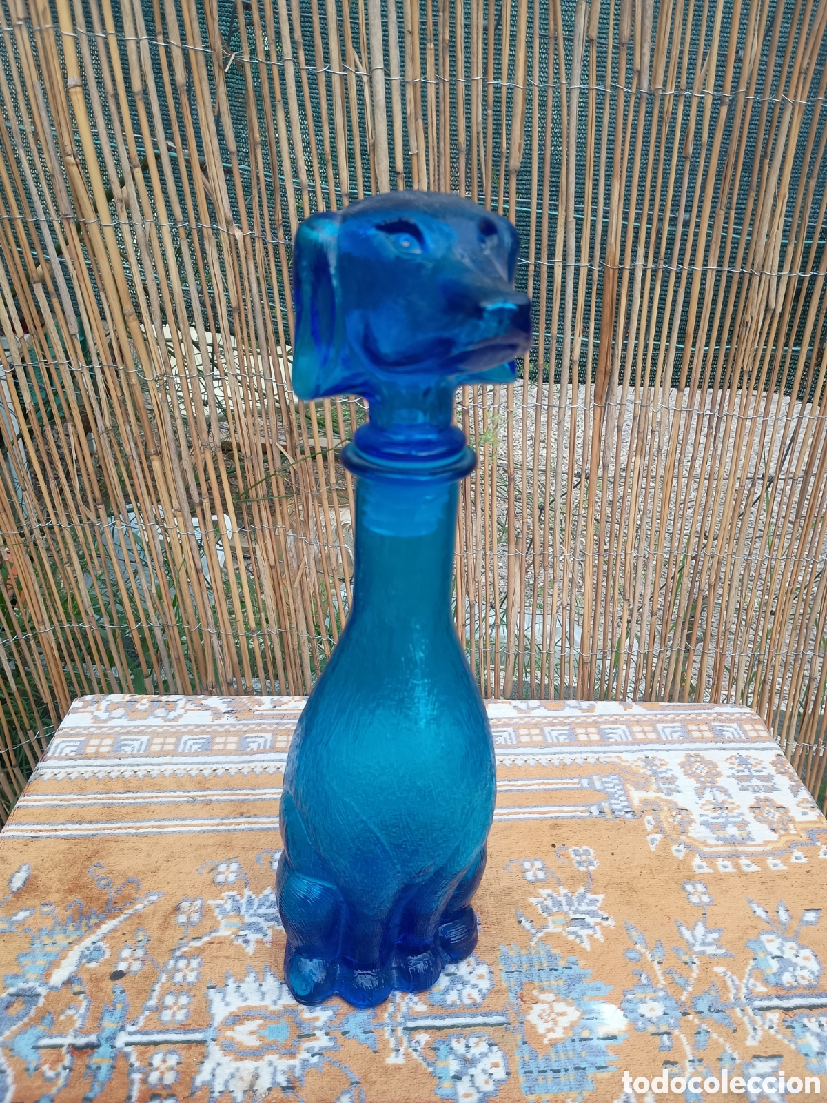 Vintage: Botella perro az&uacute;l italiano - Foto 1