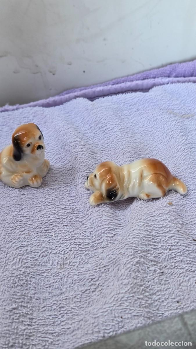 Vintage: 3 figuras de minis perro de porcelana - Foto 3