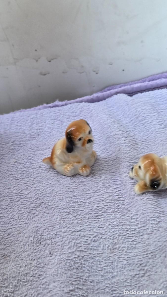 Vintage: 3 figuras de minis perro de porcelana - Foto 4