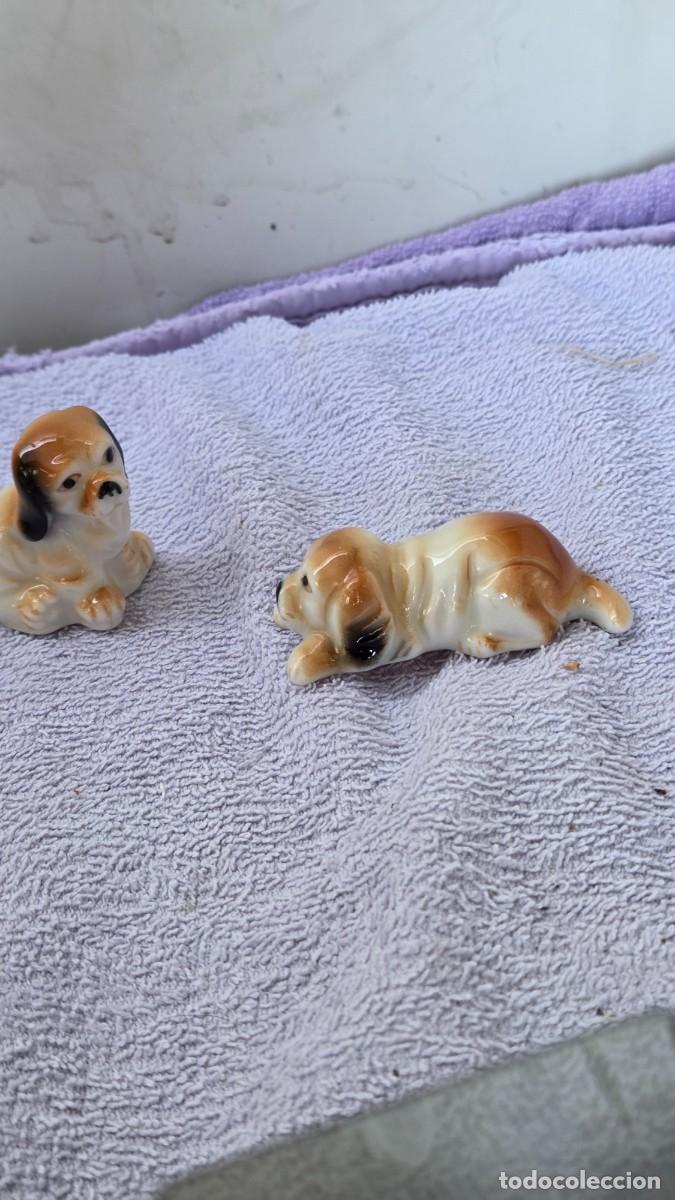 Vintage: 3 figuras de minis perro de porcelana - Foto 5
