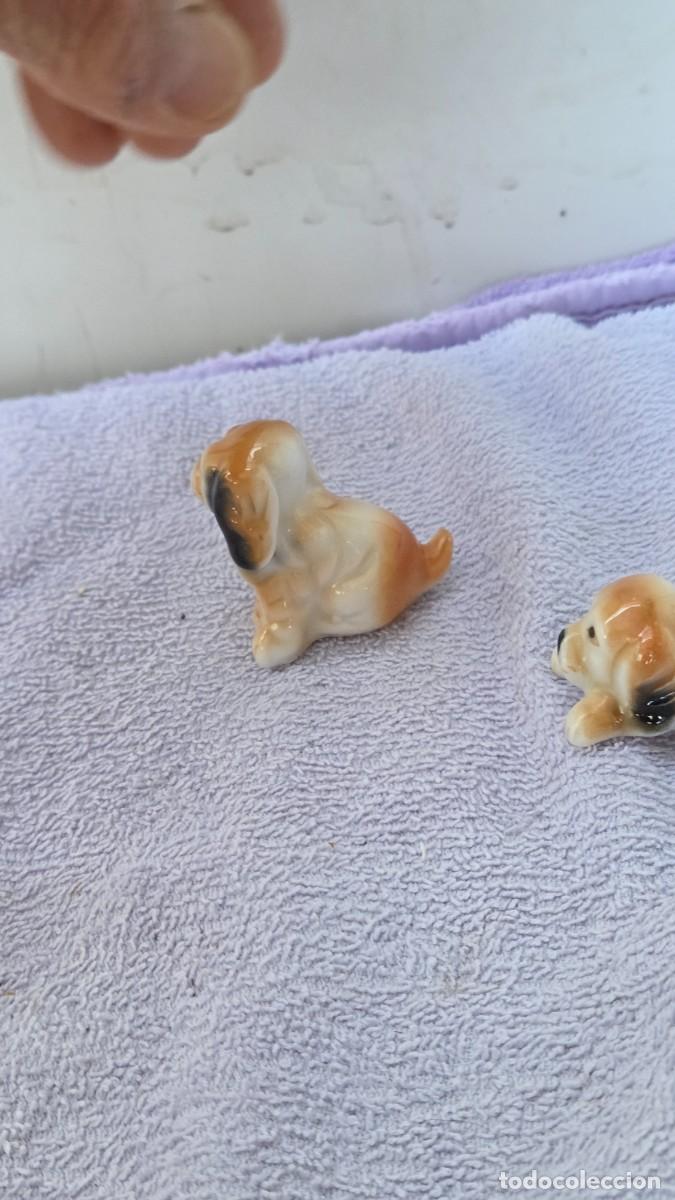Vintage: 3 figuras de minis perro de porcelana - Foto 6