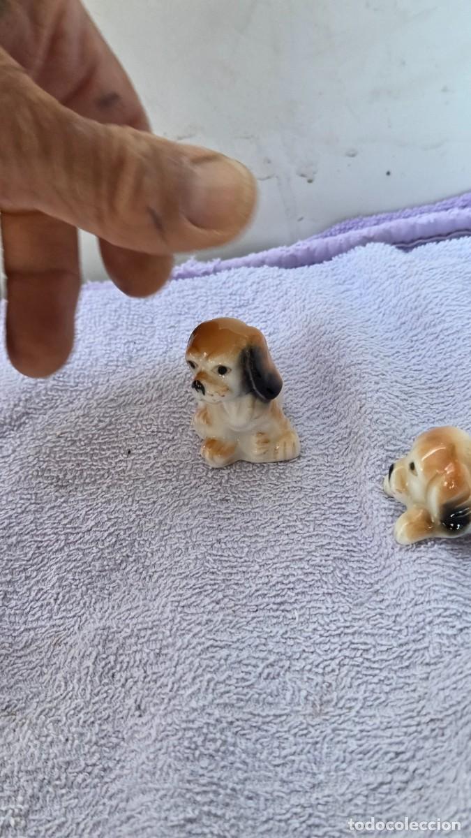Vintage: 3 figuras de minis perro de porcelana - Foto 7