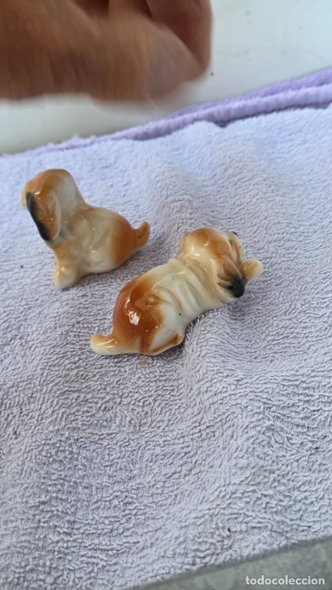 Vintage: 3 figuras de minis perro de porcelana - Foto 8