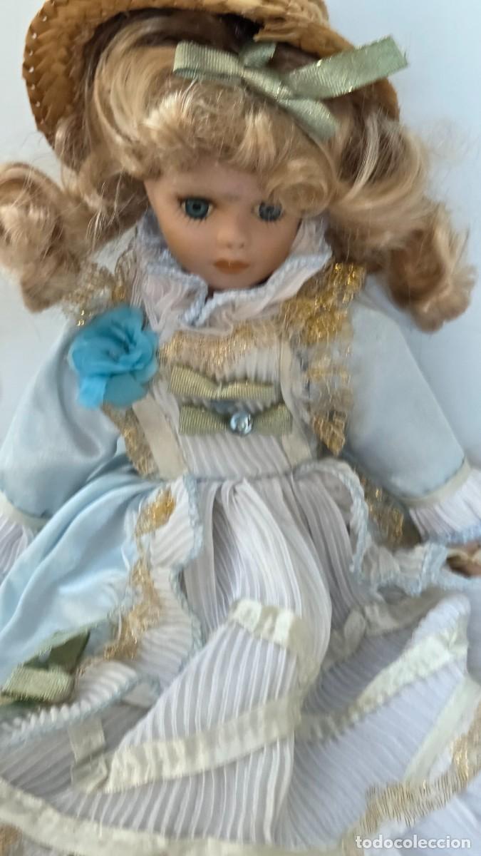 Vintage: mu&ntilde;eca de coleccion de porcelana - Foto 3