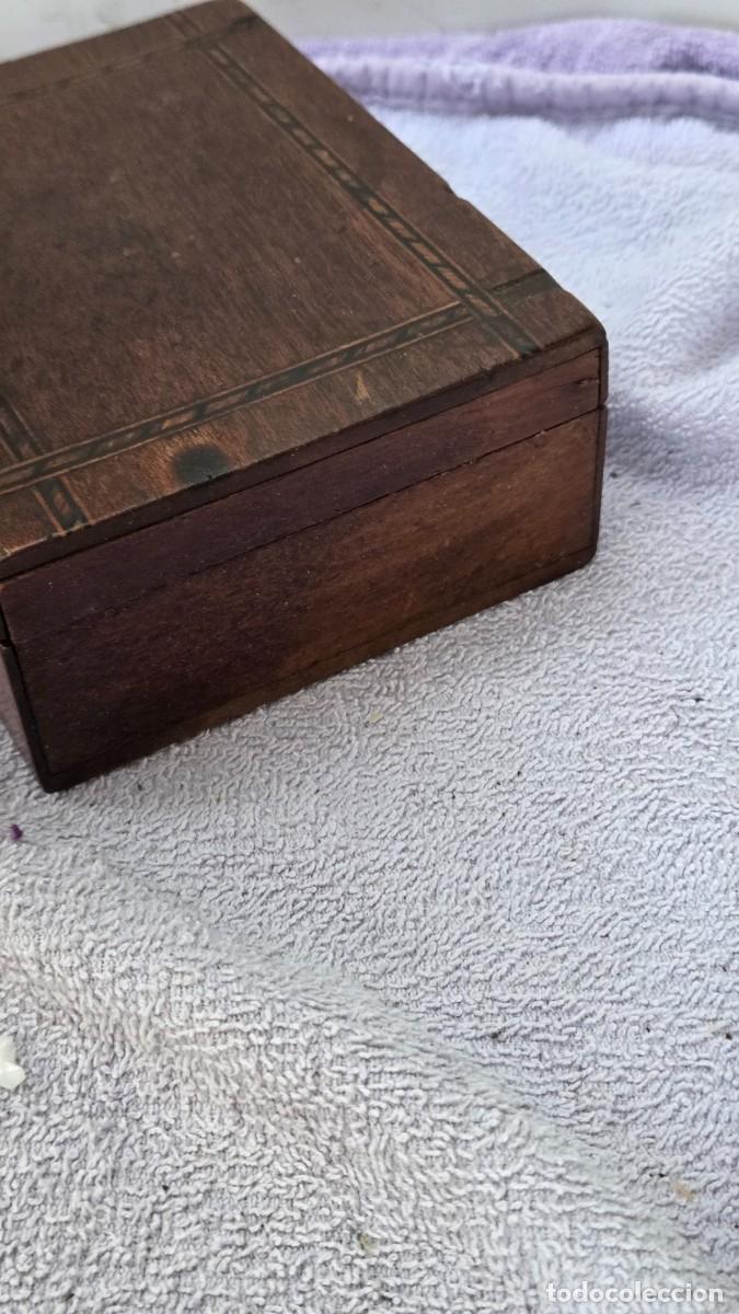 Vintage: caja de madera con marqueteria - Foto 3