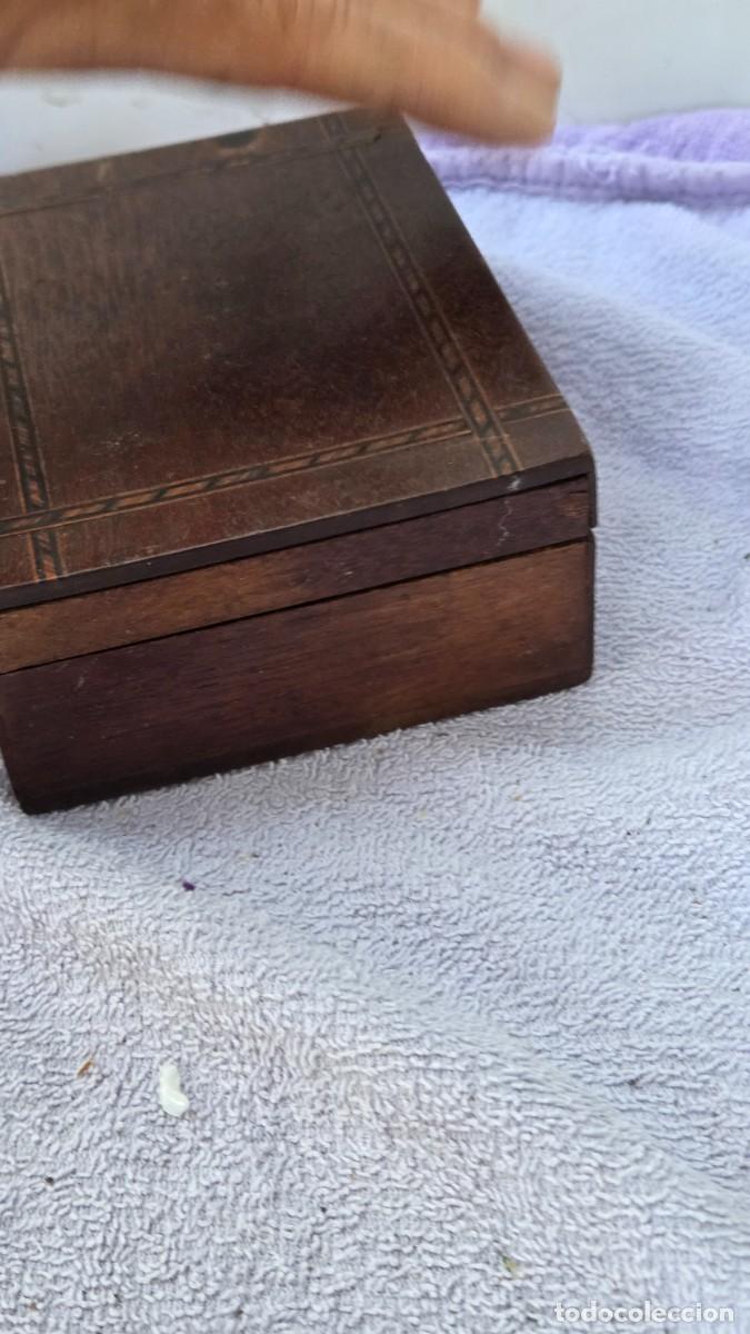 Vintage: caja de madera con marqueteria - Foto 5