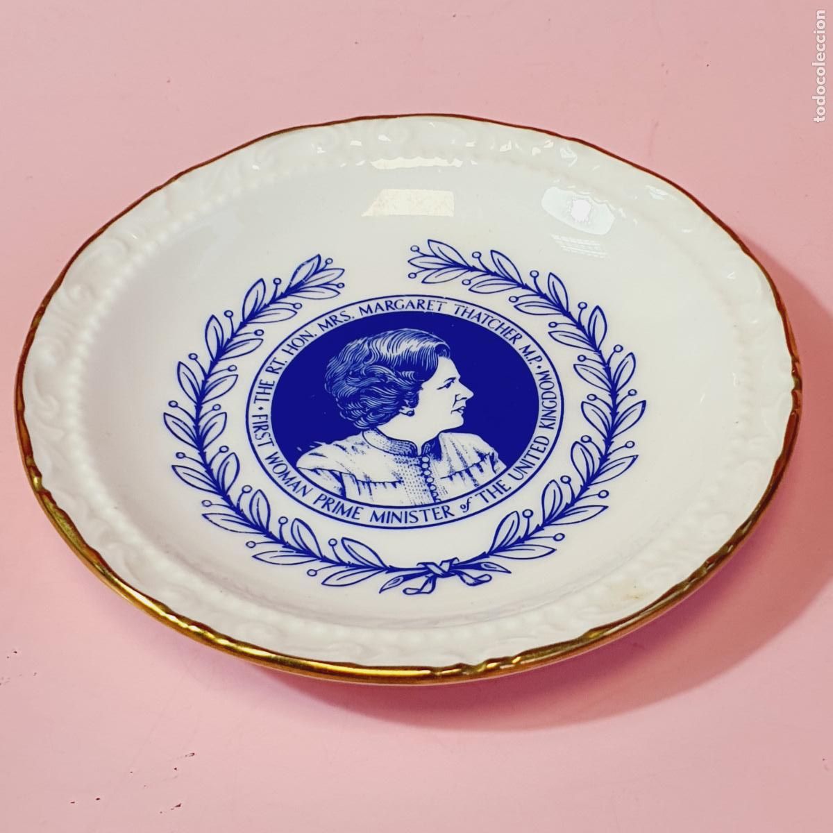 Vintage: PLATO INGL&Eacute;S-MARGARET THATCHER-ROYAL DULTON-ENGLAND-NUEVO-VER FOTOGRAF&Iacute;AS.