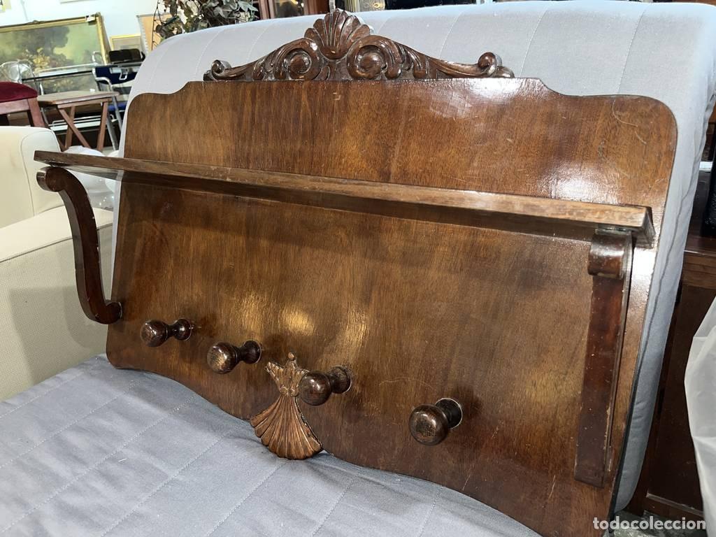 Vintage: PERCHERO CL&Aacute;SIO DE MADERA - Foto 4