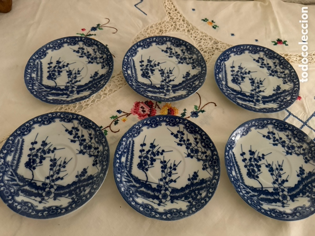 Vintage: Platillo porcelana japonesa,motivo floral tradicional