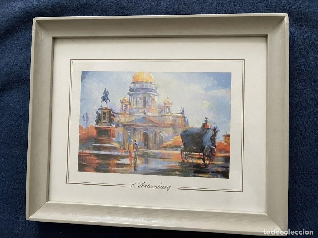Vintage: cuadro san petersburgo-ano 2002-comprado en rusia-Representaci&oacute;n de una escena urbana cl&aacute;sica