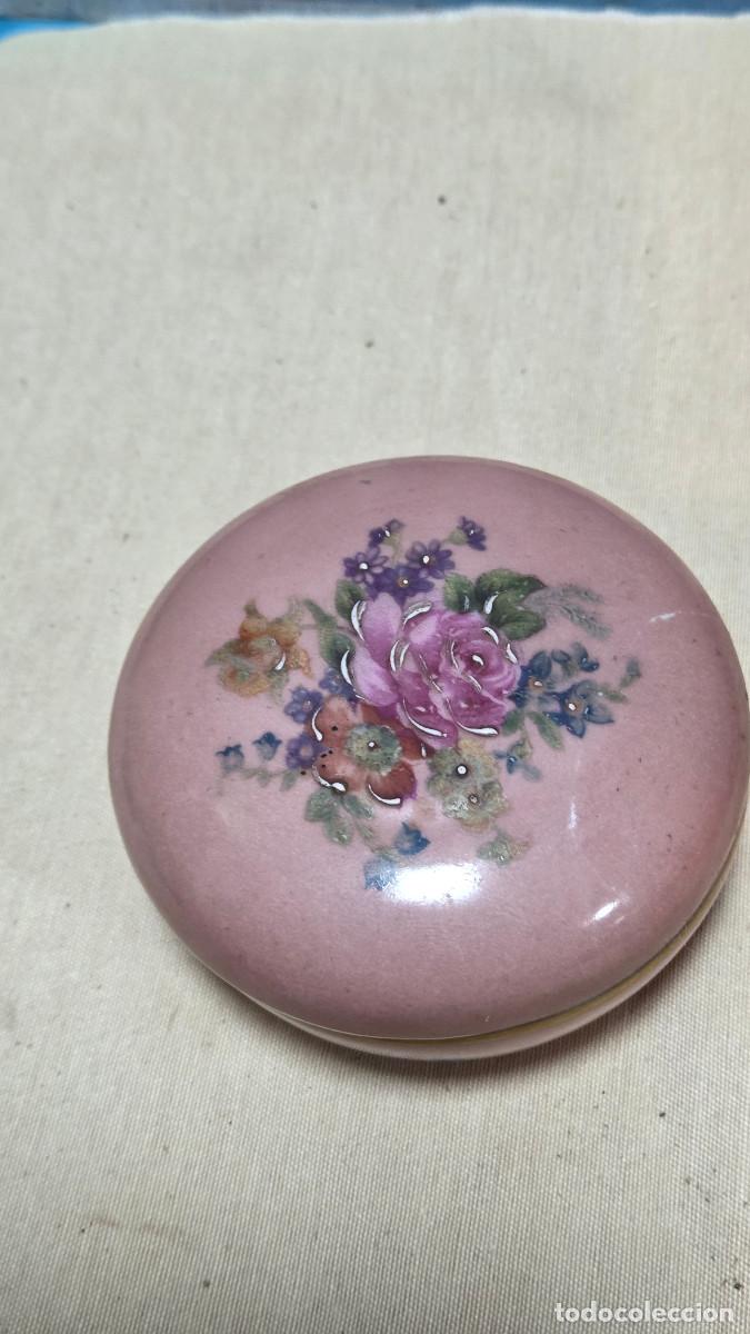 Vintage: caja de porcelana rosa - Foto 2