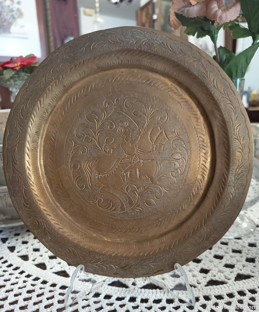 Vintage: Bandeja decorativa Jinete con Caballo