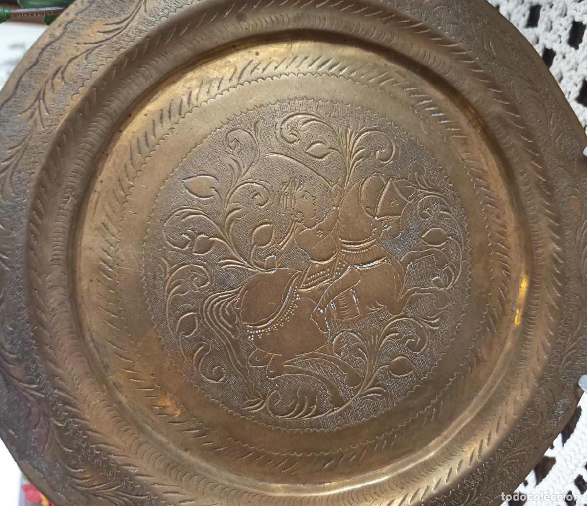 Vintage: Bandeja decorativa Jinete con Caballo - Foto 2