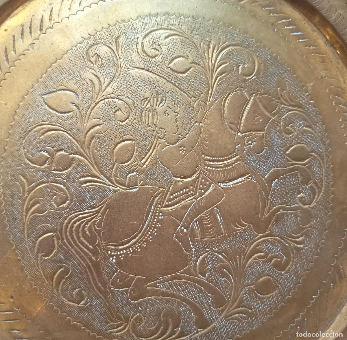 Vintage: Bandeja decorativa Jinete con Caballo - Foto 3