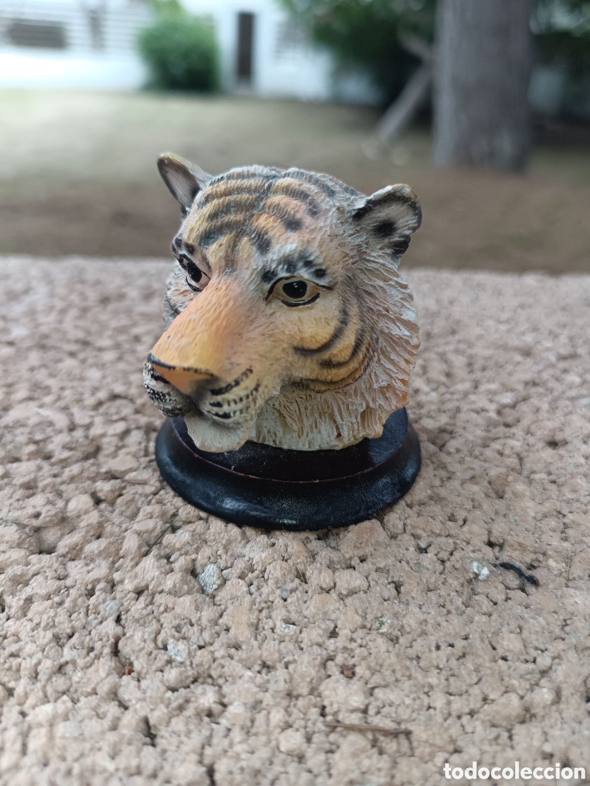 Vintage: Figura Busto Cabeza de Tigre