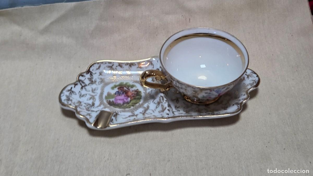 Vintage: cenicero y taza limoges