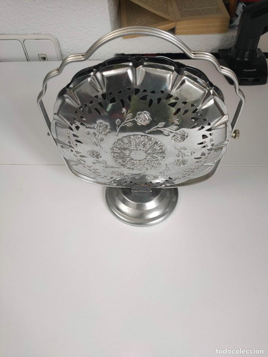 Vintage: Set de 3 Bandejas Plegables Plateadas - Foto 5