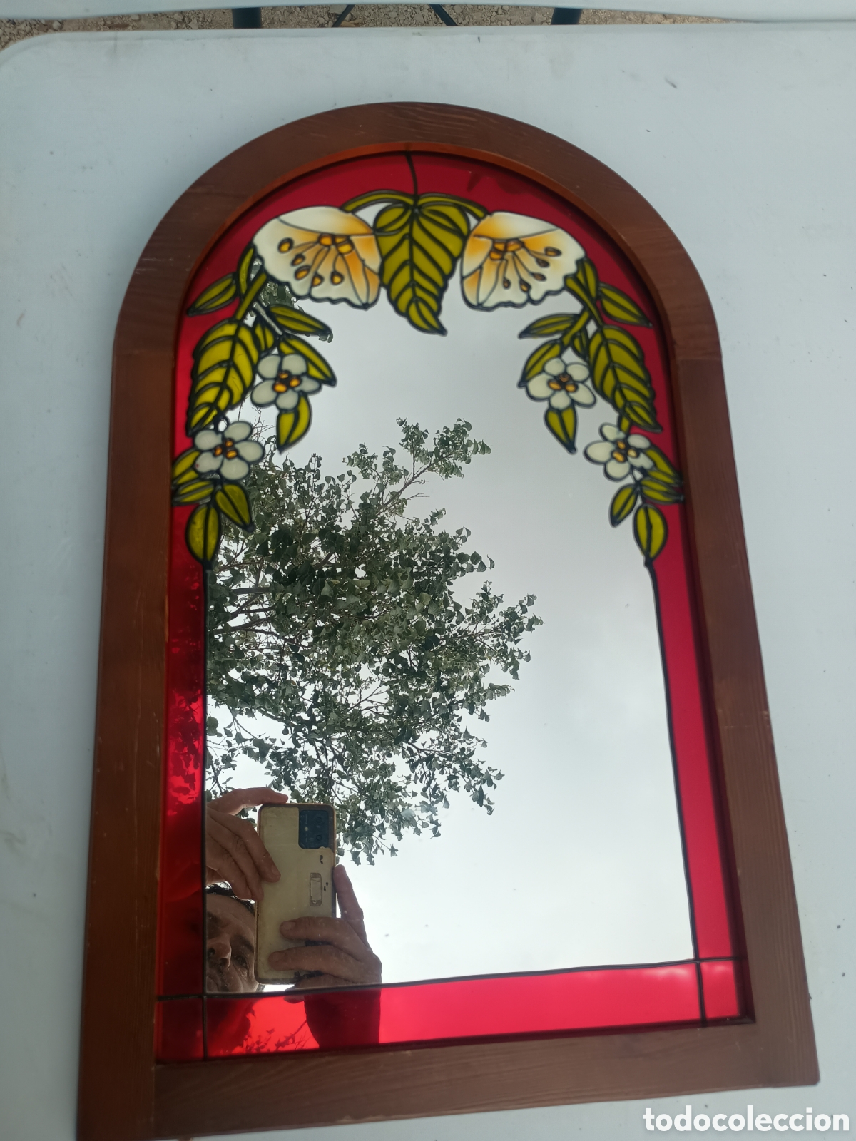 Vintage: Espejo estilo ingl&eacute;s madera