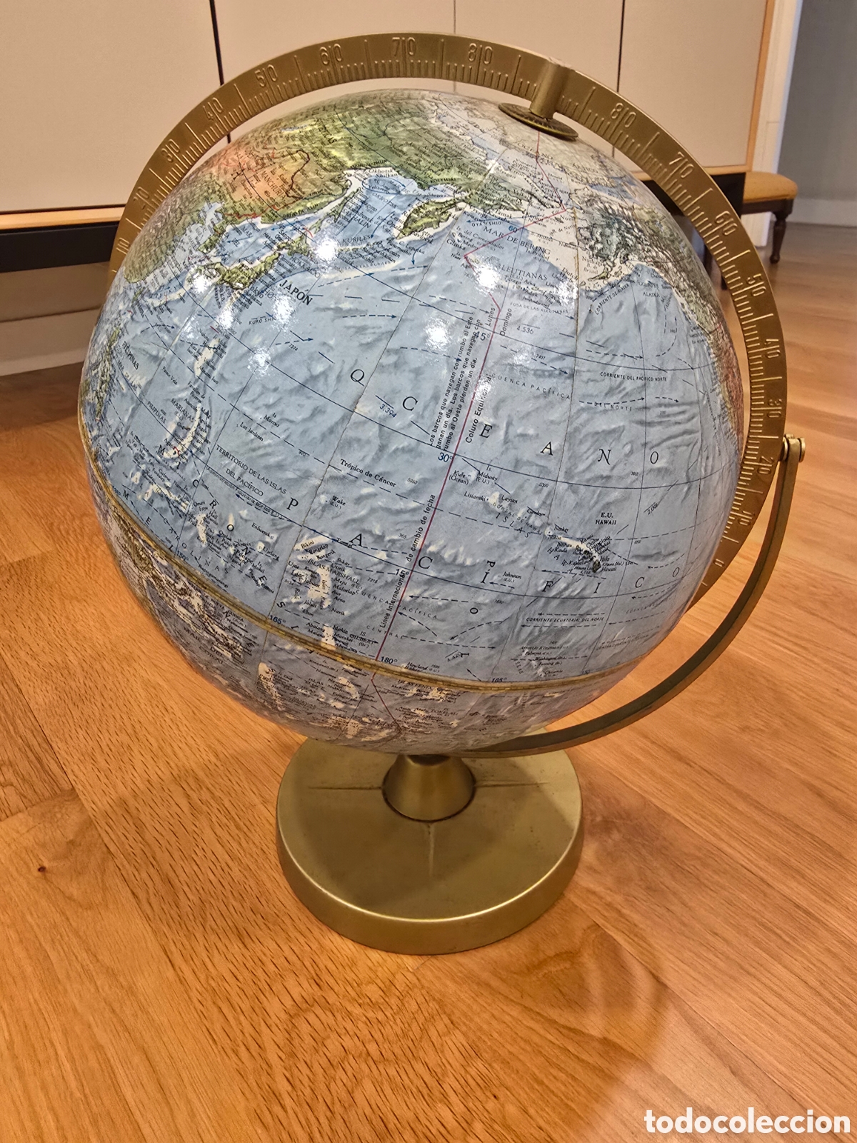 Vintage: Globo terr&aacute;queo vintage con relieve - Foto 2