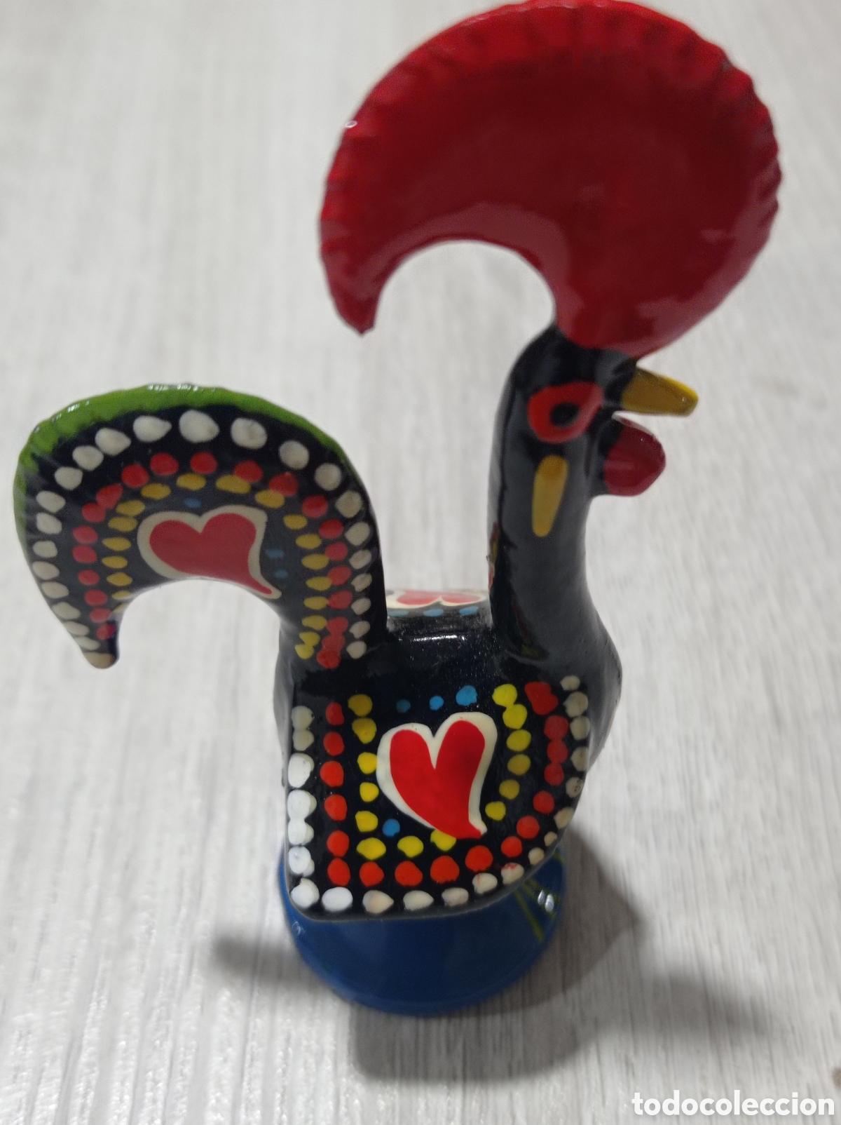 Vintage: Gallo decorado en rojo blanco - Foto 3