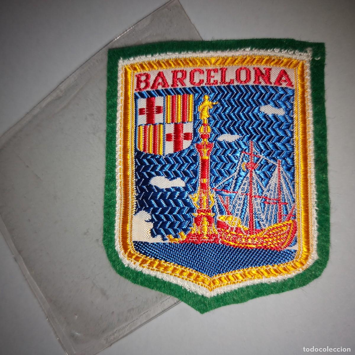 Vintage: ANTIGUO PARCHE BORDADO DE BARCELONA - Foto 1