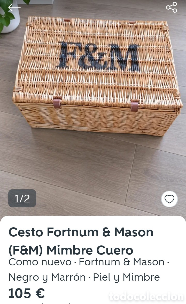 Vintage: cesta mimbre F&M,............................. - Foto 4