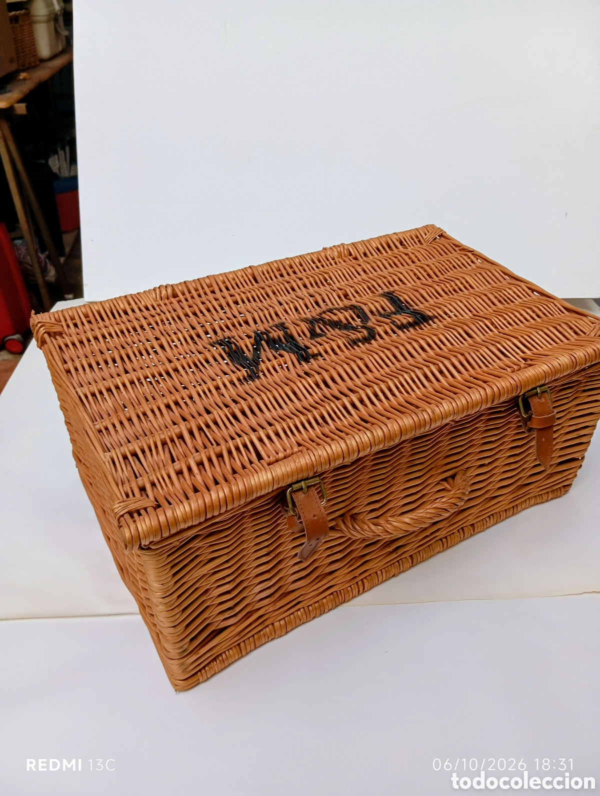 Vintage: cesta mimbre F&M,............................. - Foto 1