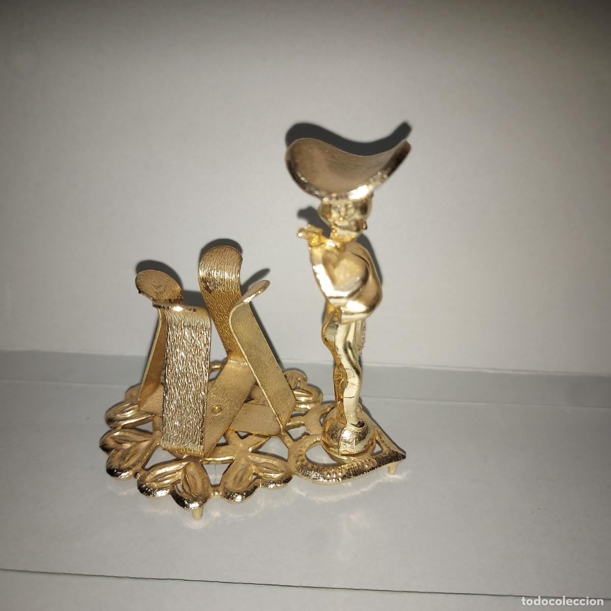 Vintage: SOPORTE VINTAGE DE METAL DORADO