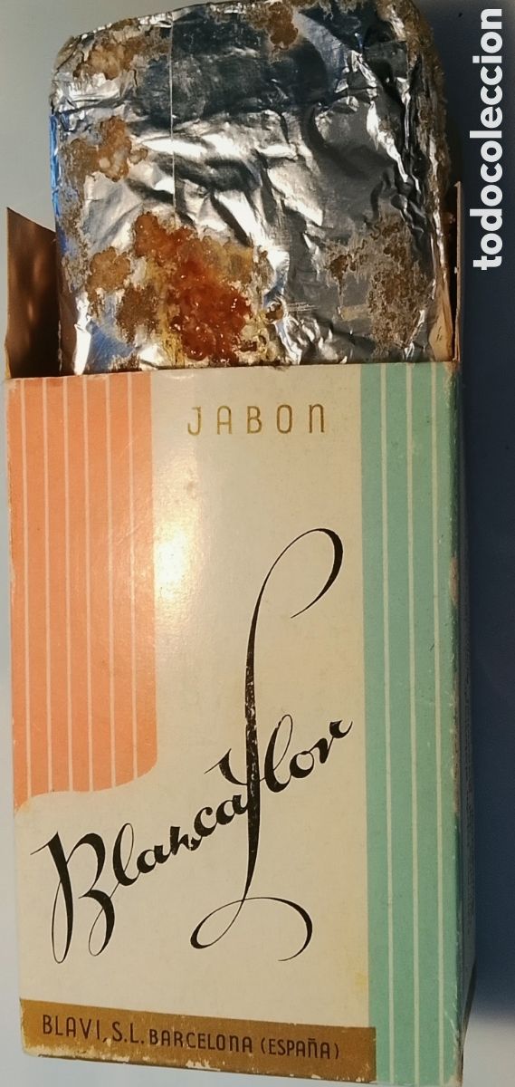 Vintage: T&iacute;tulo: Antiguo Jab&oacute;n BLANCAFLOR - Blavi S.L. Barcelona A&ntilde;os 50 Saca Espuma en Agua de Mar - Foto 4