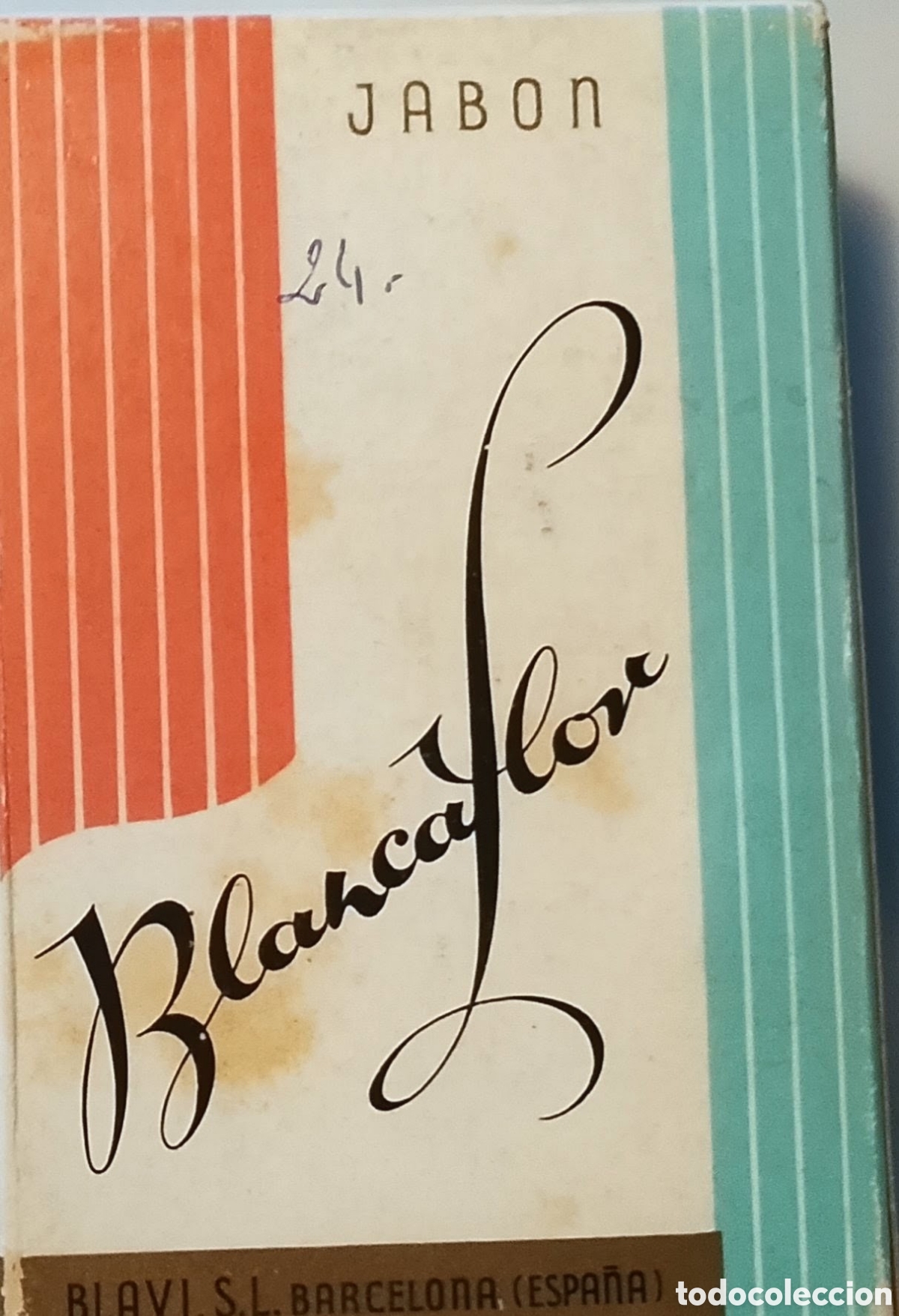 Vintage: T&iacute;tulo: Antiguo Jab&oacute;n BLANCAFLOR - Blavi S.L. Barcelona A&ntilde;os 50 Saca Espuma en Agua de Mar - Foto 10