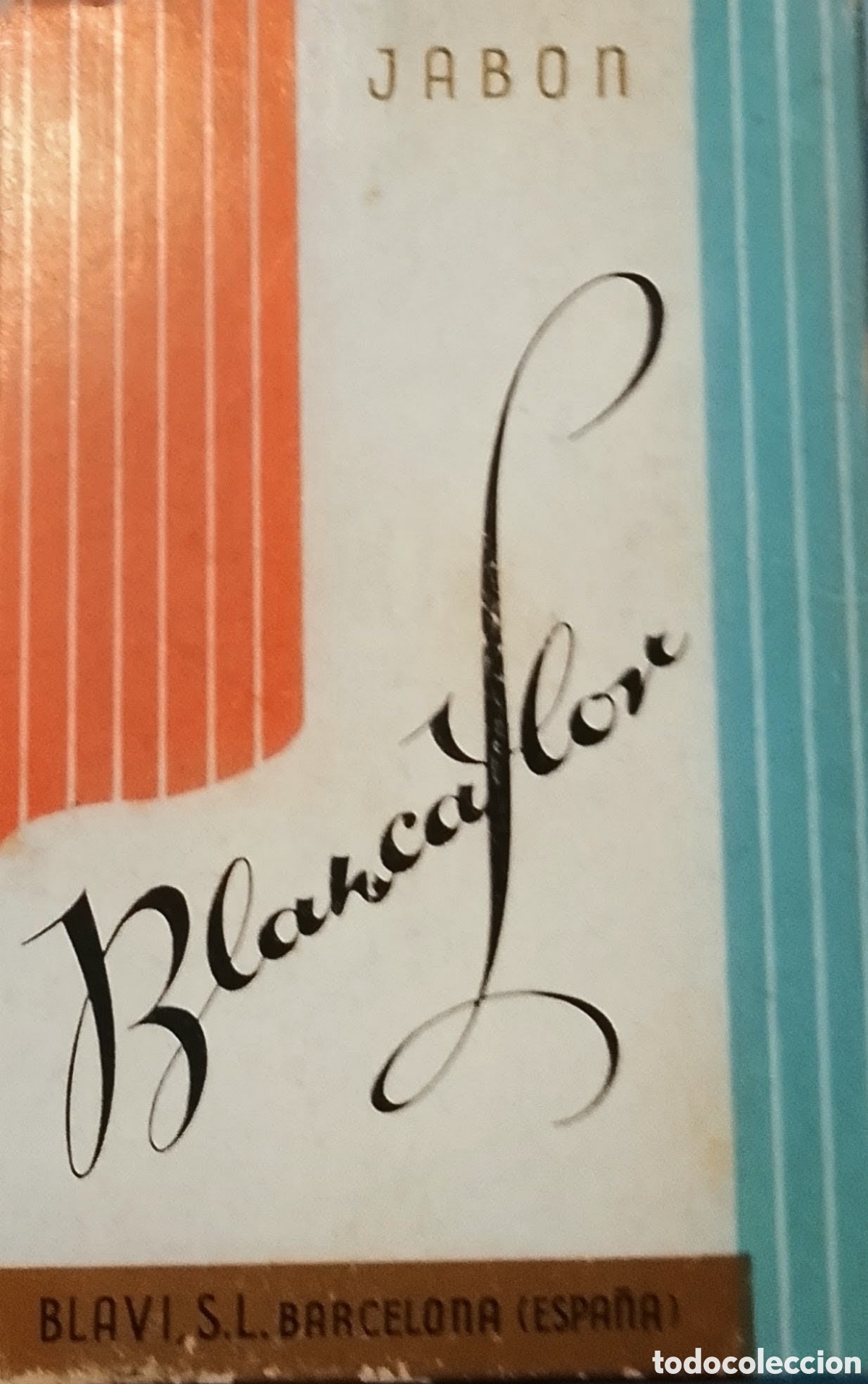 Vintage: T&iacute;tulo: Antiguo Jab&oacute;n BLANCAFLOR - Blavi S.L. Barcelona A&ntilde;os 50 Saca Espuma en Agua de Mar