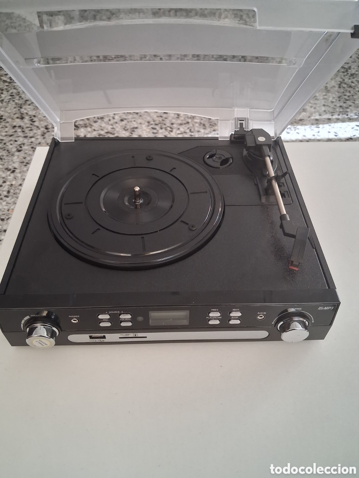Vintage: Tocadiscos nuevo con radio cassete y usb - Foto 2