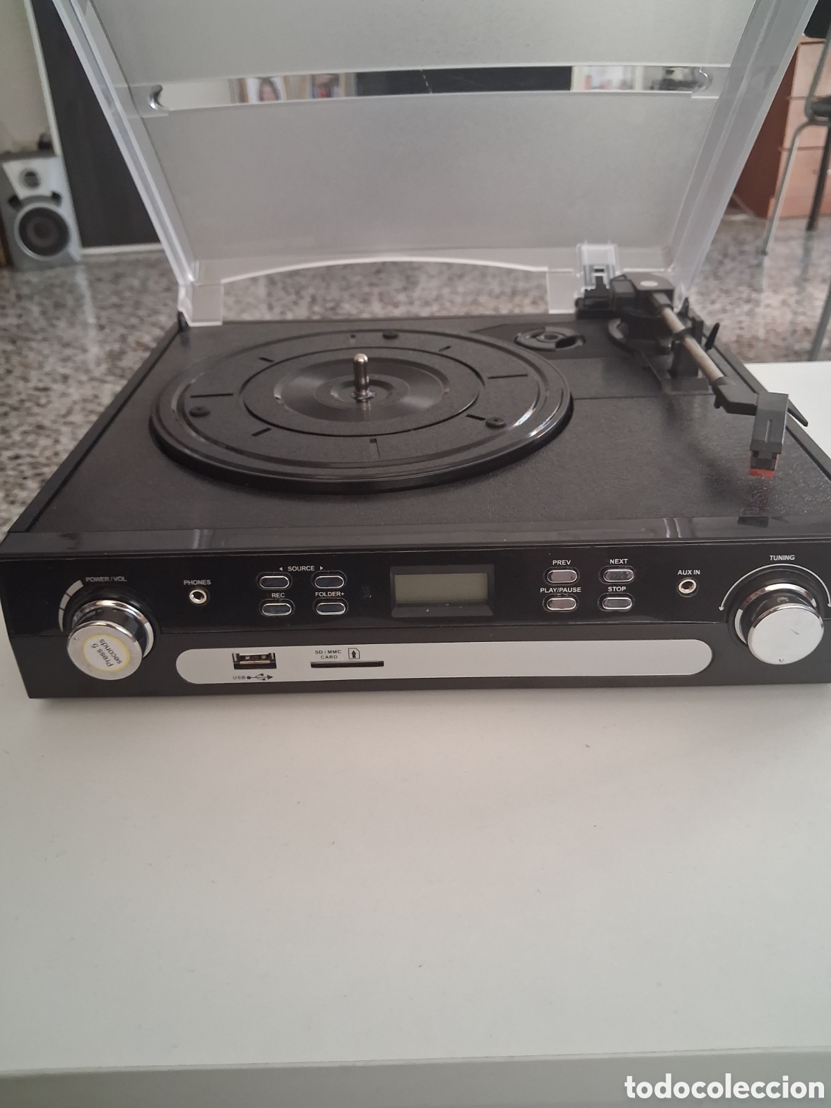 Vintage: Tocadiscos nuevo con radio cassete y usb - Foto 3
