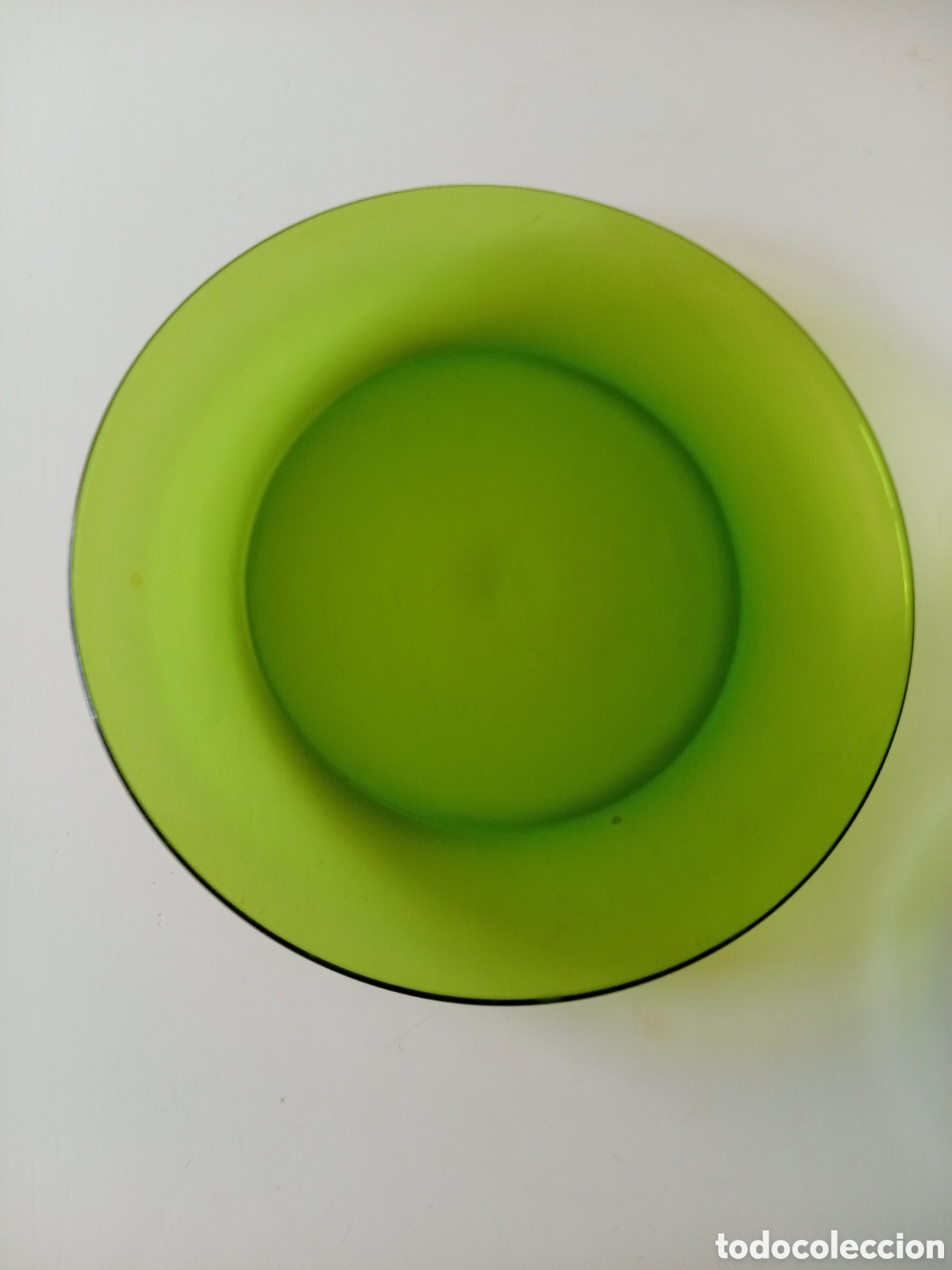 Vintage: Plato llano 21cm duralex verde - Foto 1