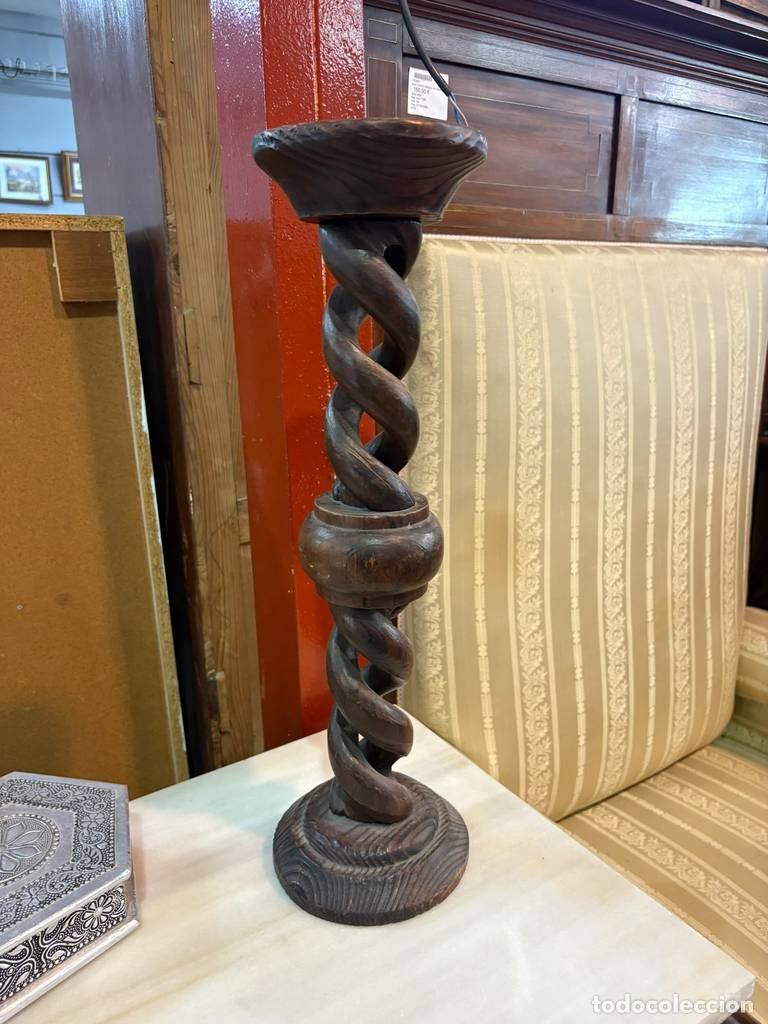 Vintage: CANDELABRO DE MADERA - Foto 3