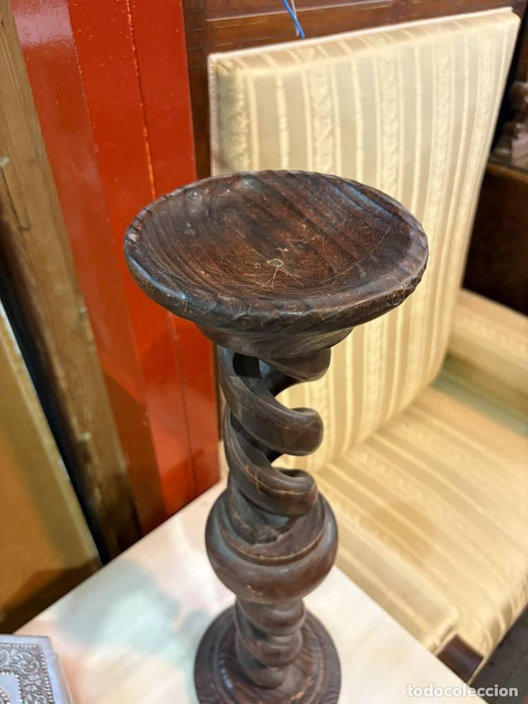 Vintage: CANDELABRO DE MADERA - Foto 5
