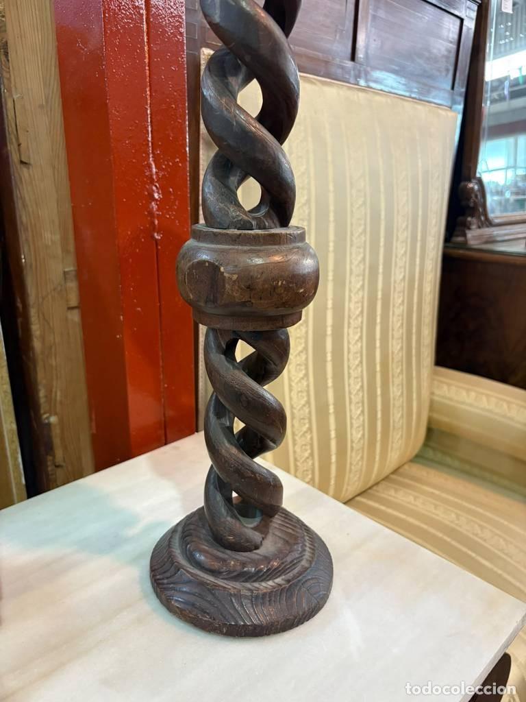 Vintage: CANDELABRO DE MADERA - Foto 6