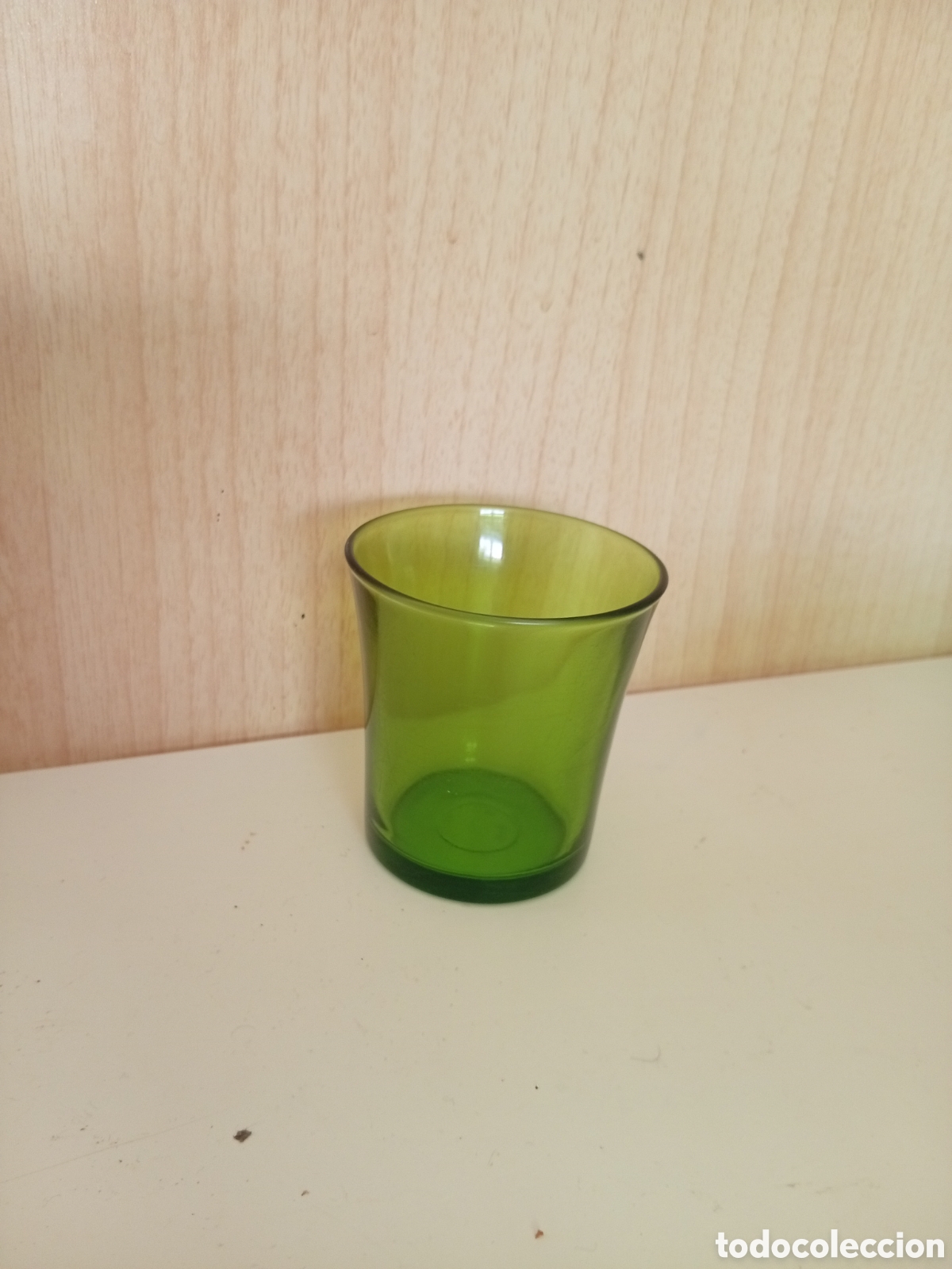 Vintage: 4 vasos de vino 125cc Duralex verde - Foto 1