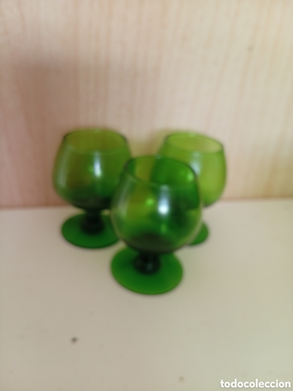 Vintage: Copas licor duralex verde