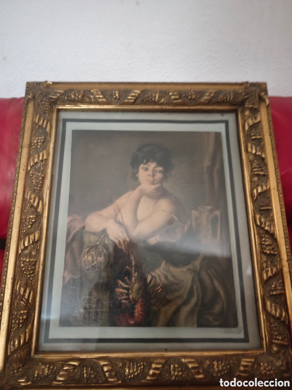Vintage: Cuadro se&ntilde;ora con un sin fin de detalles en las pinceladas