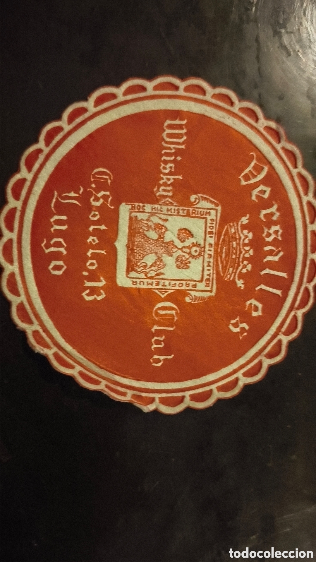 Vintage: Antiguo posavasos whisky club bar Versalles lugo Galicia