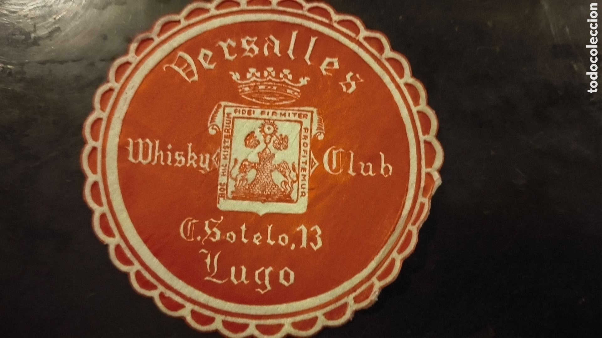 Vintage: Antiguo posavasos whisky club bar Versalles lugo Galicia