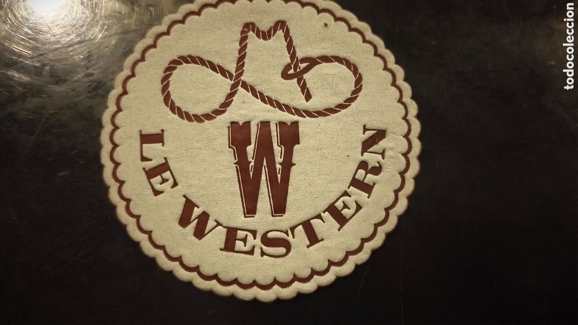 Vintage: Antiguo posavasos bar le western Benidorm alicante