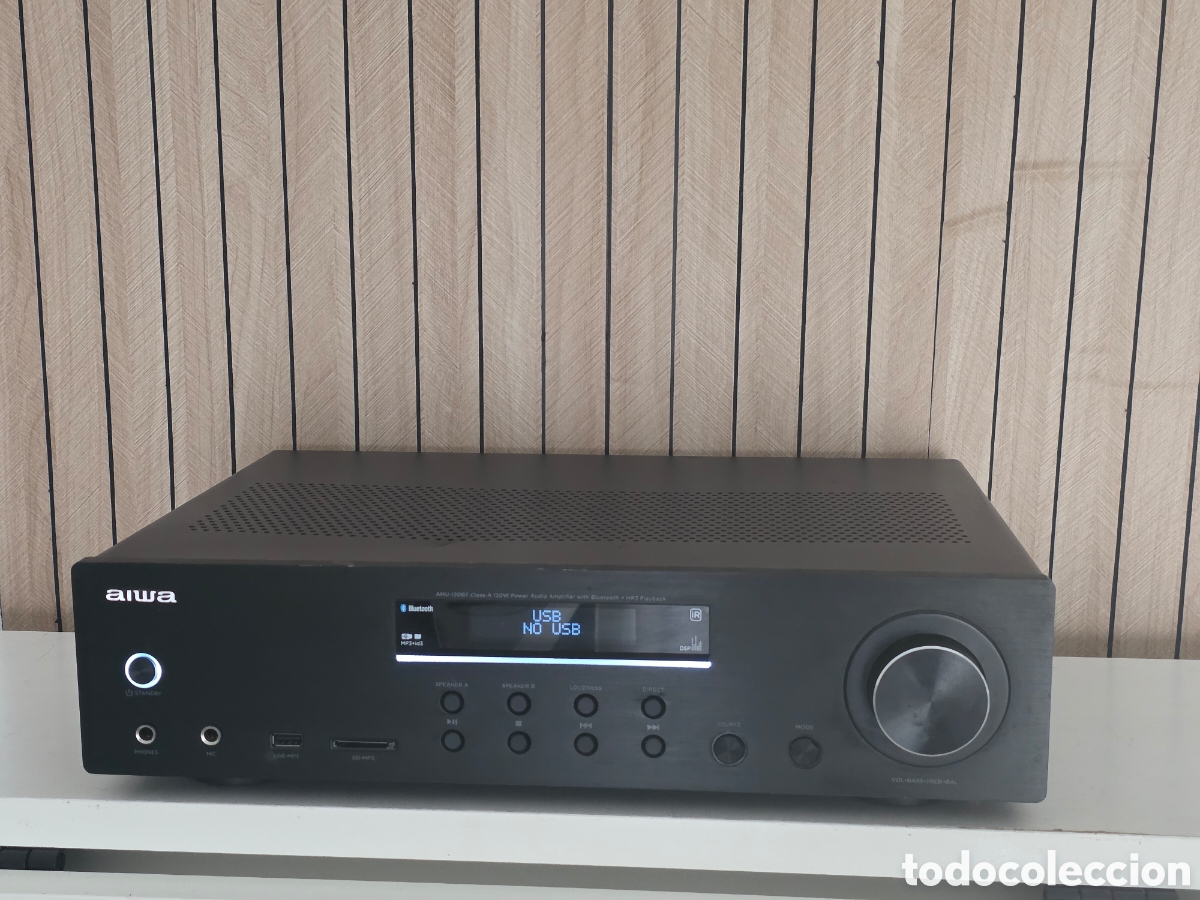 Vintage: amplificador aiwa amu-120bt 120w bluetooth usb phono