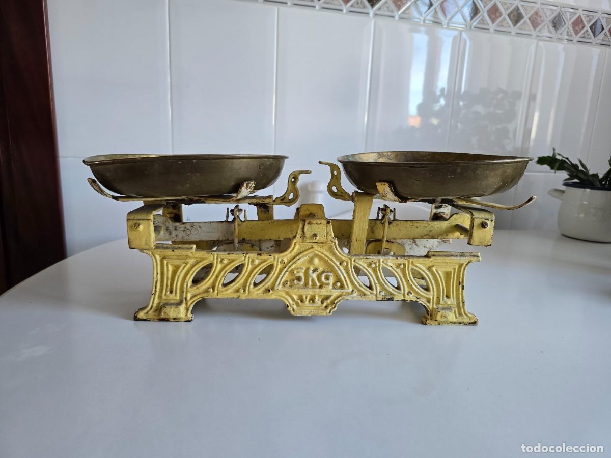 Vintage: balanza platillos vintage peso bascula apero retro cocina instrumento casero medicion gramos kilos