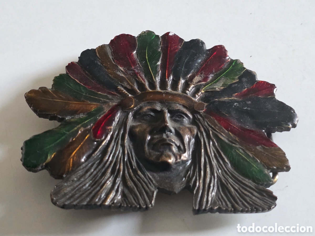 Vintage: hebilla vintage bergamot d-60 jefe indio made in usa