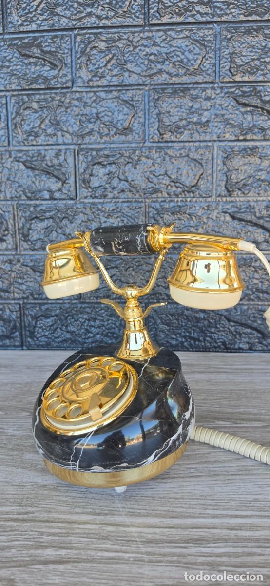 Vintage: Telefono Marmol y dorado - Foto 3