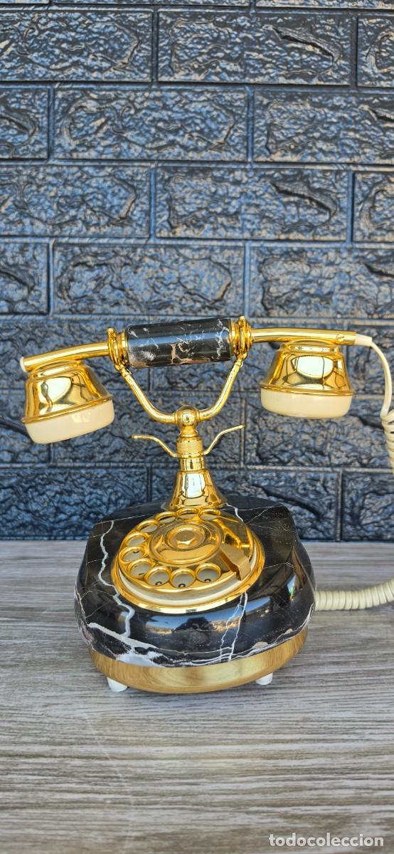 Vintage: Telefono Marmol y dorado - Foto 4