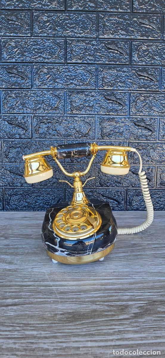 Vintage: Telefono Marmol y dorado - Foto 5